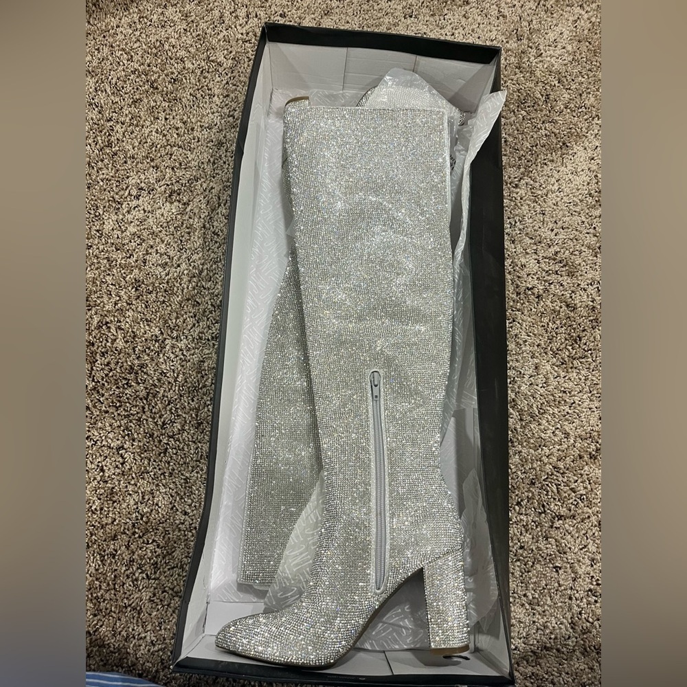INC PHEBE RHINESTONE OVER-THE-KNEE BOOTS - Picture 5 of 14
